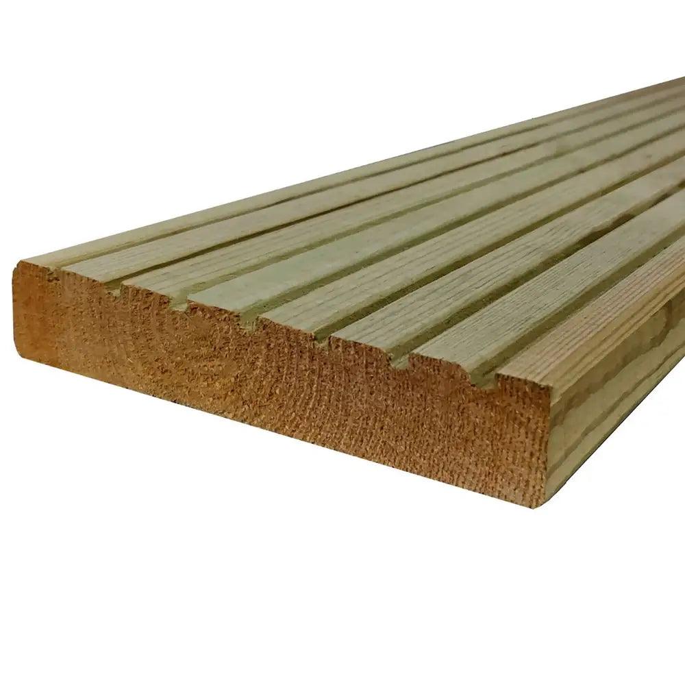 26mm x 145mm Treated Timber Swedish Decking 2400mm – Builders Emporium