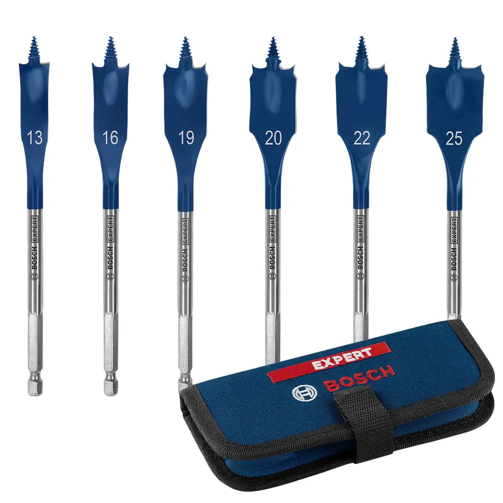 Bosch 2609255269 SelfCut Speed Flat Wood Spade Drill Bit Set 13 25mm 6 Builders Emporium