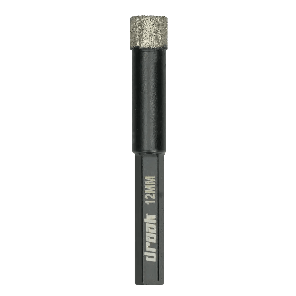 Draak 12mm Dry Diamond Vacuum Brazed Drill Bit – Builders Emporium